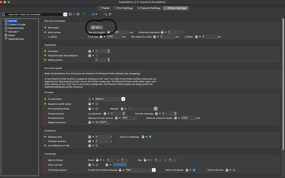 Mô hình bàn in Anycubic Kobra Go cho SuperSlicer - Image 3