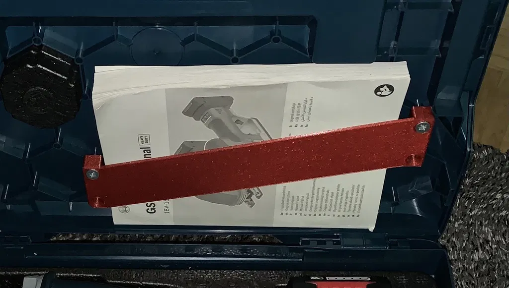 Thanh kẹp giữ tài liệu cho hộp đồ nghề Bosch L-Boxx in 3D - Image 1