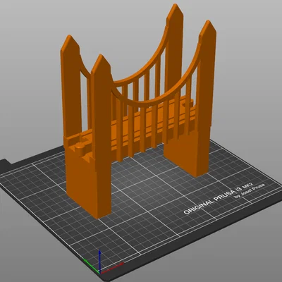 Mô hình cầu treo 3D cho đường ray tàu hỏa Brio
