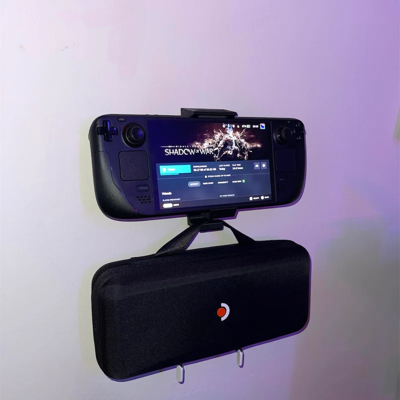 Giá treo tường cho Steam Deck kèm móc treo và lỗ thông gió