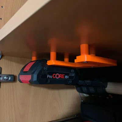 Giá treo pin Bosch Professional 18V treo dưới kệ gọn gàng