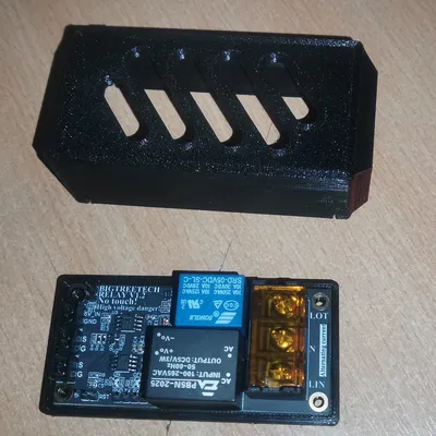 Giá đỡ kèm vỏ bảo vệ BTT Relay 1.2 trên thanh DIN an toàn, thẩm mỹ