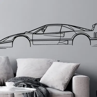 Tranh treo tường dạng hình bóng xe Ferrari F40