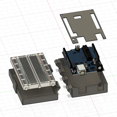 Case bảo vệ Arduino Uno bền bỉ với bản lề sợi nhựa 1.75mm