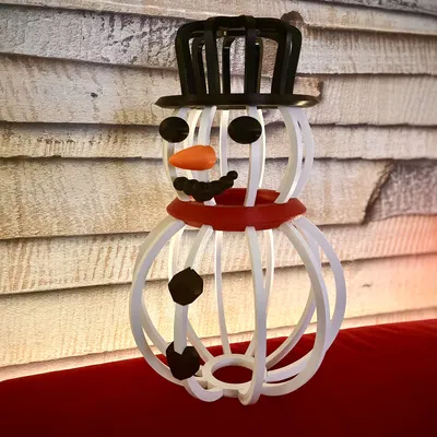 Người tuyết dạng lát cắt - Đồ trang trí mùa đông