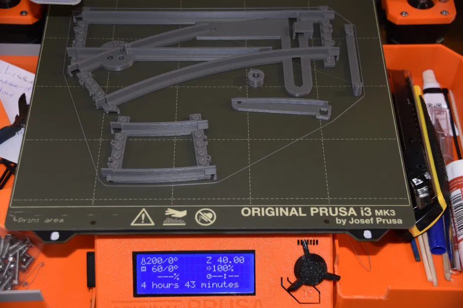 Bộ đường ray tàu hỏa Lego giao cắt nhỏ gọn tích hợp aiguillage - Image 5