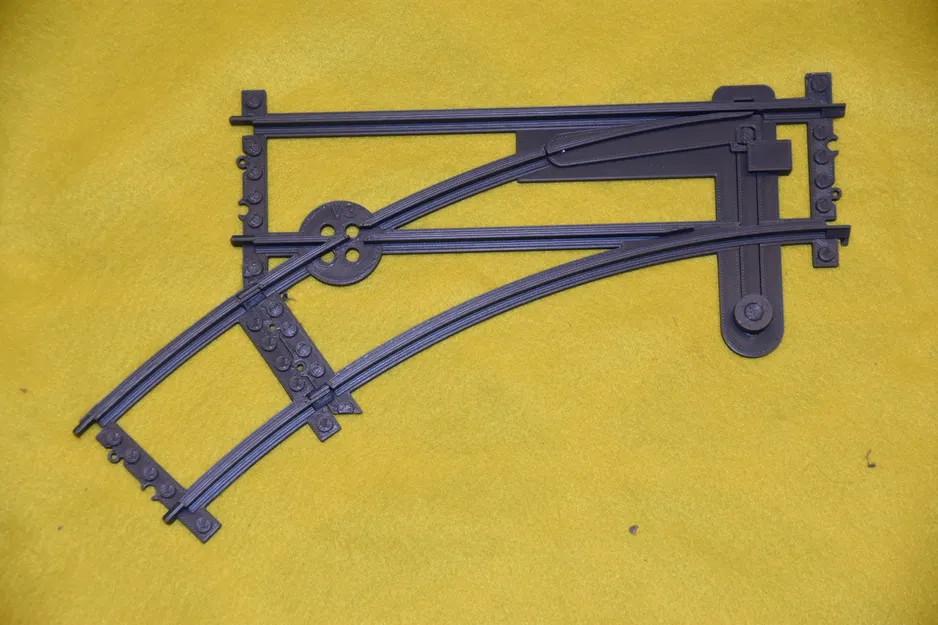 Bộ đường ray tàu hỏa Lego giao cắt nhỏ gọn tích hợp aiguillage - Image 9