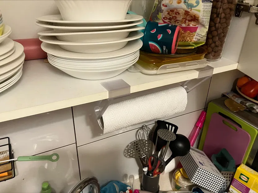 Giá treo khăn giấy 3D tiện lợi cho nhà bếp gọn gàng - Image 2