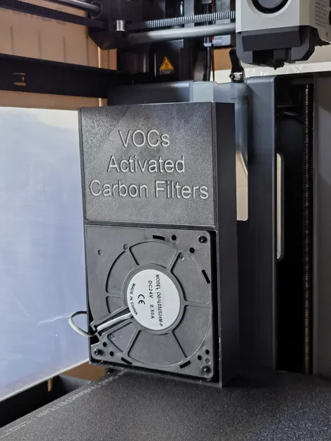 Lọc than hoạt tính khử mùi VOC dùng quạt AUX cho Bambu Lab P1P (kiểu Nevermore) - Image 1