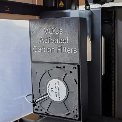 Lọc than hoạt tính khử mùi VOC dùng quạt AUX cho Bambu Lab P1P (kiểu Nevermore)