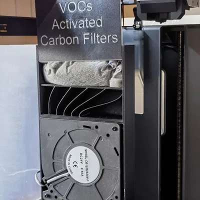 Lọc than hoạt tính khử mùi VOC dùng quạt AUX cho Bambu Lab P1P (kiểu Nevermore)