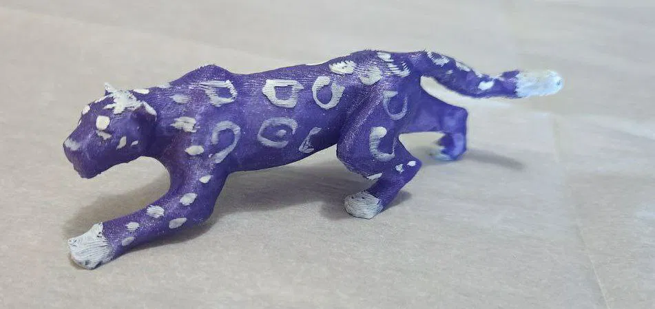 Mô hình báo tuyết Snow Leopard in 3D độc đáo cho người sưu tầm - Image 1