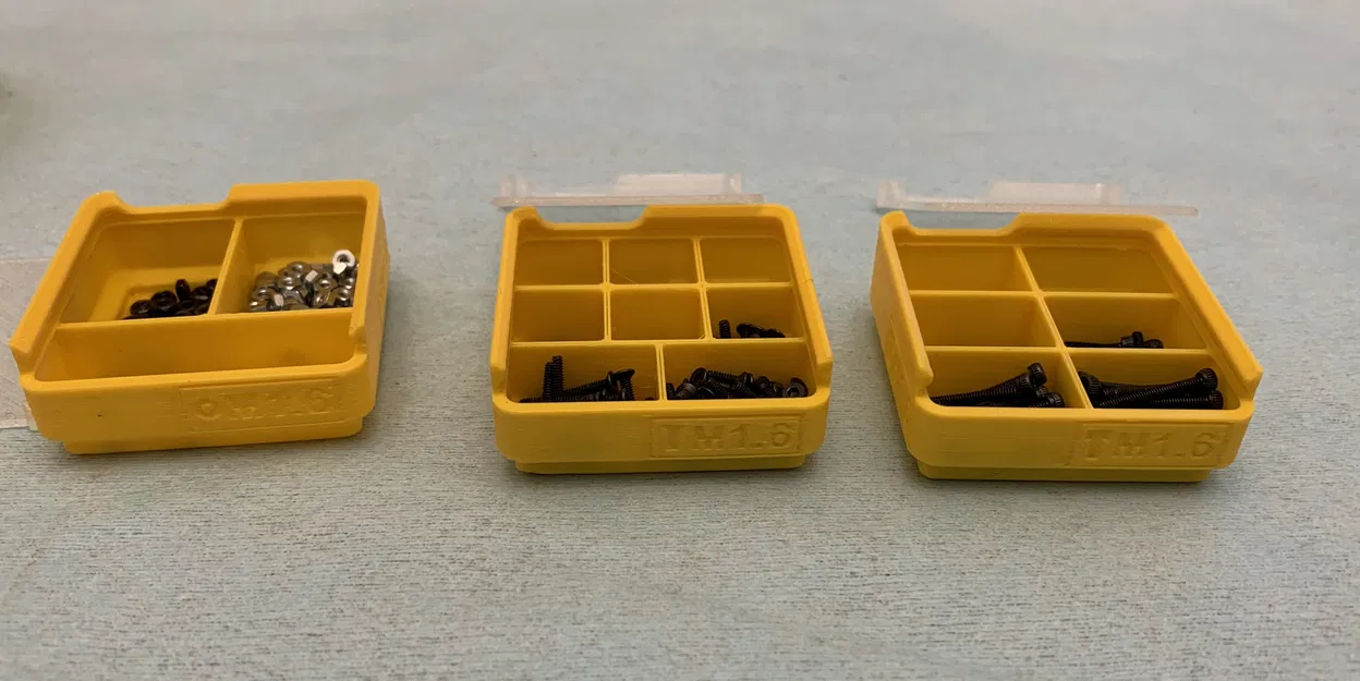 Khay Gridfinity 1x1x2 và 1x1x3 có nắp đậy, chia ngăn đa dạng - Image 3