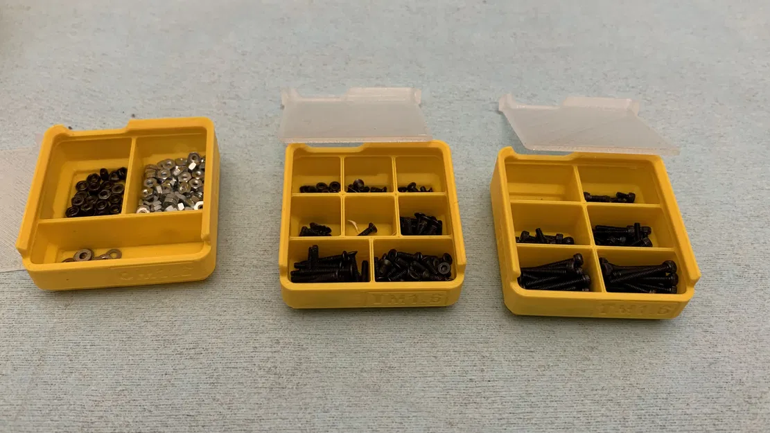 Khay Gridfinity 1x1x2 và 1x1x3 có nắp đậy, chia ngăn đa dạng - Image 4