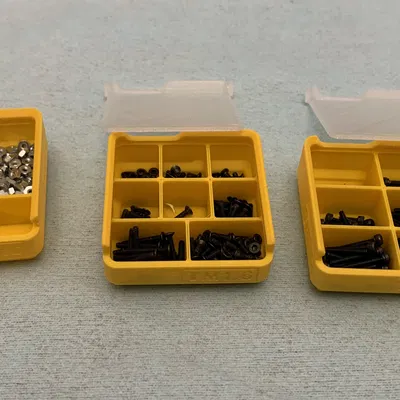 Khay Gridfinity 1x1x2 và 1x1x3 có nắp đậy, chia ngăn đa dạng