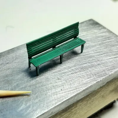 Ghế băng dài nhà ga NMBS - Tỷ lệ H0 1:87