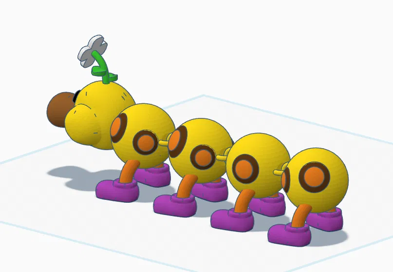 Mô hình Wiggler từ Mario có khớp nối linh hoạt - Image 3