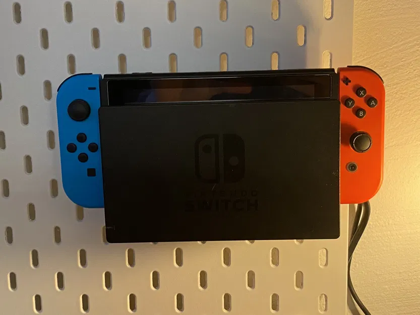 Giá treo tường 3D cho Nintendo Switch trên bảng Ikea Skadis - Image 1