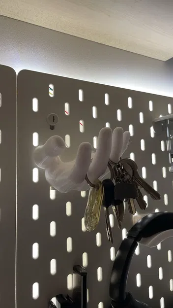 Mô hình bàn tay 3D gắn bảng Skadis IKEA - Giá đỡ đồ độc đáo - Image 1