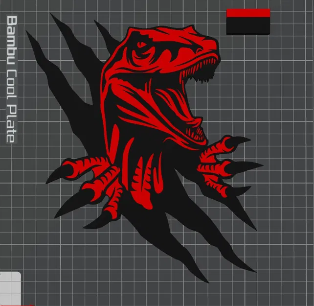 Mẫu tranh treo tường khủng long Raptor 3D in ấn tượng - Image 1