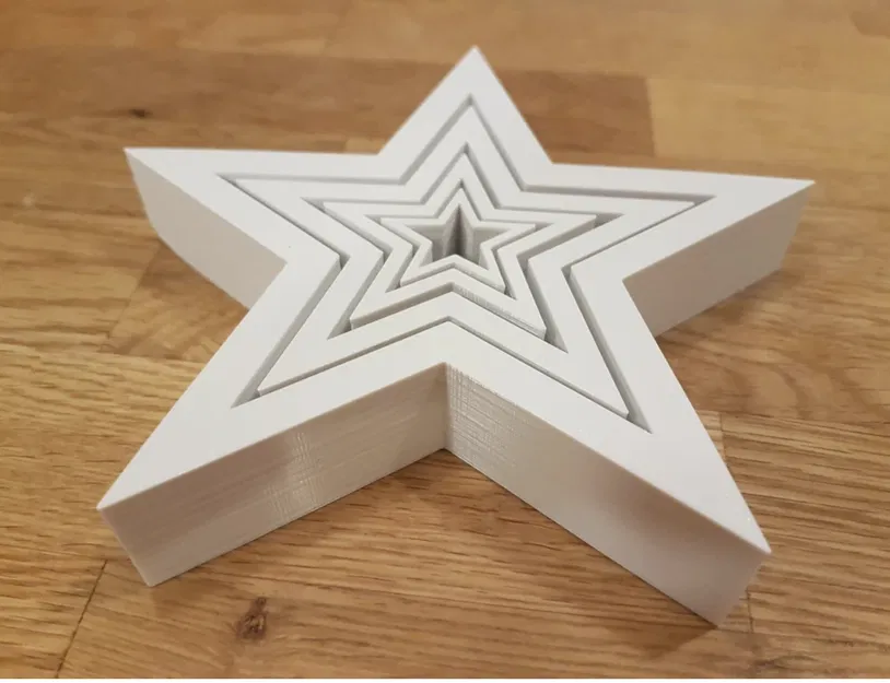 Mẫu in 3D Ngôi sao Giáng sinh (Christmas Star) trang trí đẹp mắt - Image 1