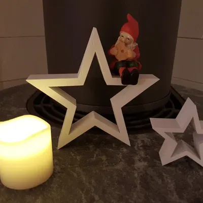Mẫu in 3D Ngôi sao Giáng sinh (Christmas Star) trang trí đẹp mắt