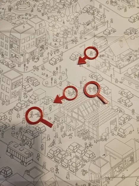 Bộ phụ kiện đánh dấu MicroMacro in 3D: Kính lúp và Mũi tên thám tử - Image 1