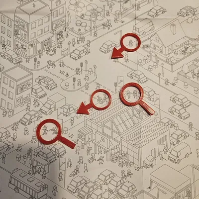 Bộ phụ kiện đánh dấu MicroMacro in 3D: Kính lúp và Mũi tên thám tử