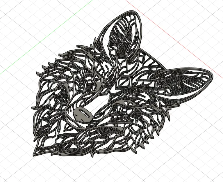 Mô hình trang trí treo tường đầu sói phong cách Mandala nghệ thuật - Image 3