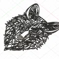 Mô hình trang trí treo tường đầu sói phong cách Mandala nghệ thuật - Thumbnail 3