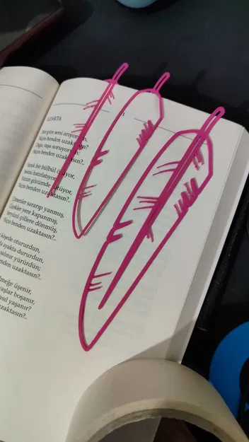 Mẫu đánh dấu trang hình lông đại bàng - Image 1