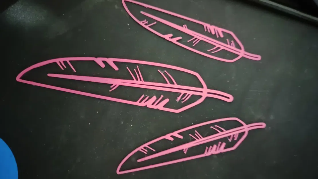 Mẫu đánh dấu trang hình lông đại bàng - Image 2