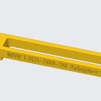 Ngàm gắn DIN Rail cho nguồn Meanwell LRS-200-24 trên RatRig V-Core3 400mm