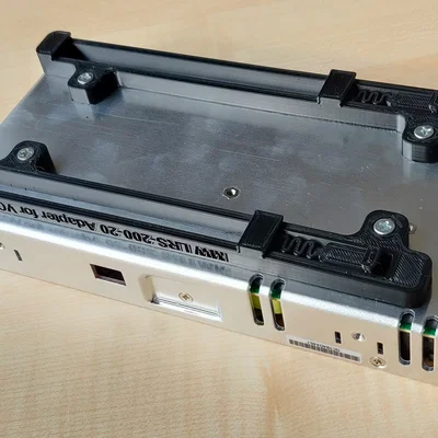 Ngàm gắn DIN Rail cho nguồn Meanwell LRS-200-24 trên RatRig V-Core3 400mm