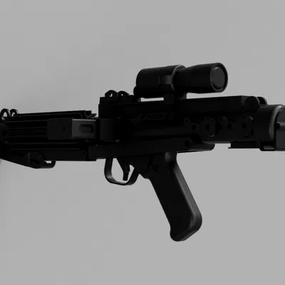 Mô hình E-11 Stormtrooper Blaster phiên bản ROTJ (Dễ in & lắp ráp)