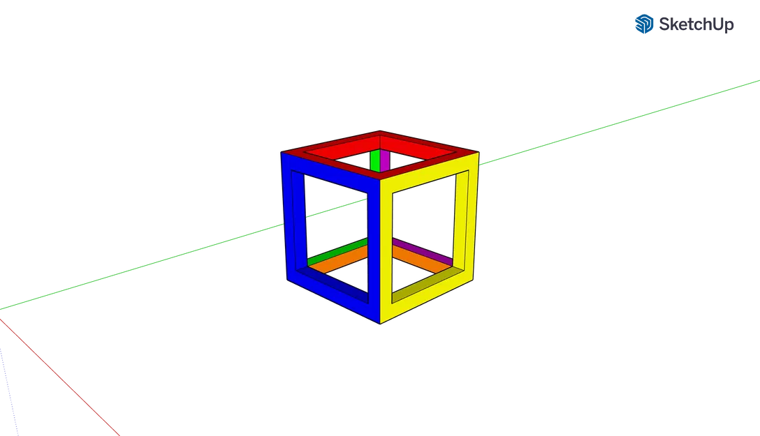 Mô hình 3D khối rỗng Hollow Cube trang trí đẹp mắt - Image 1