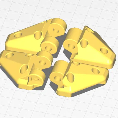 Bản lề góc Panel 2020, xoay 90 độ (Dựa trên Voron)