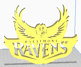 Mô hình logo Baltimore Ravens trang trí in 3D độc đáo - Image 1