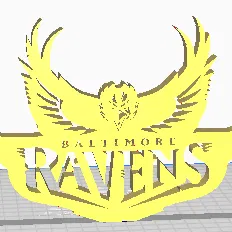 Mô hình logo Baltimore Ravens trang trí in 3D độc đáo