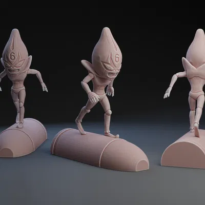 Mô hình 3D Sex Pistols cưỡi đạn từ JoJo’s Bizarre Adventure