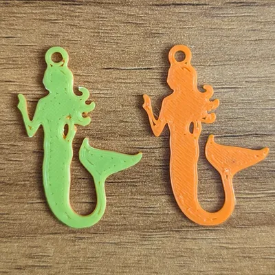 Bông tai 3D nàng tiên cá cực xinh - Mẫu in STL dễ thương