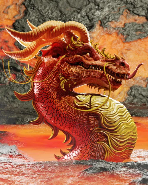 Mô hình Rồng (Dragon) 3D - Image 1