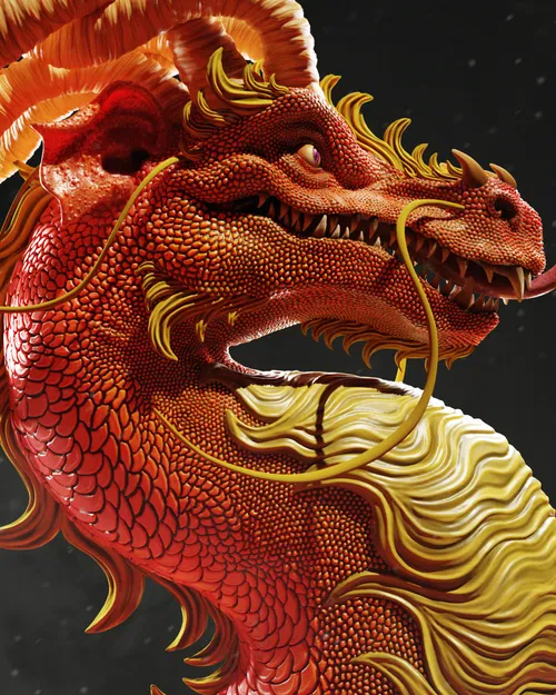 Mô hình Rồng (Dragon) 3D - Image 2