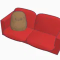 Mô hình 3D Couch Potato trang trí bàn làm việc cực đáng yêu - Thumbnail 1