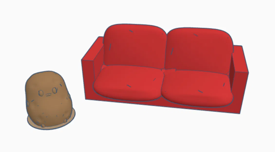 Mô hình 3D Couch Potato trang trí bàn làm việc cực đáng yêu - Image 2