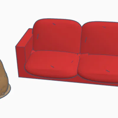 Mô hình 3D Couch Potato trang trí bàn làm việc cực đáng yêu