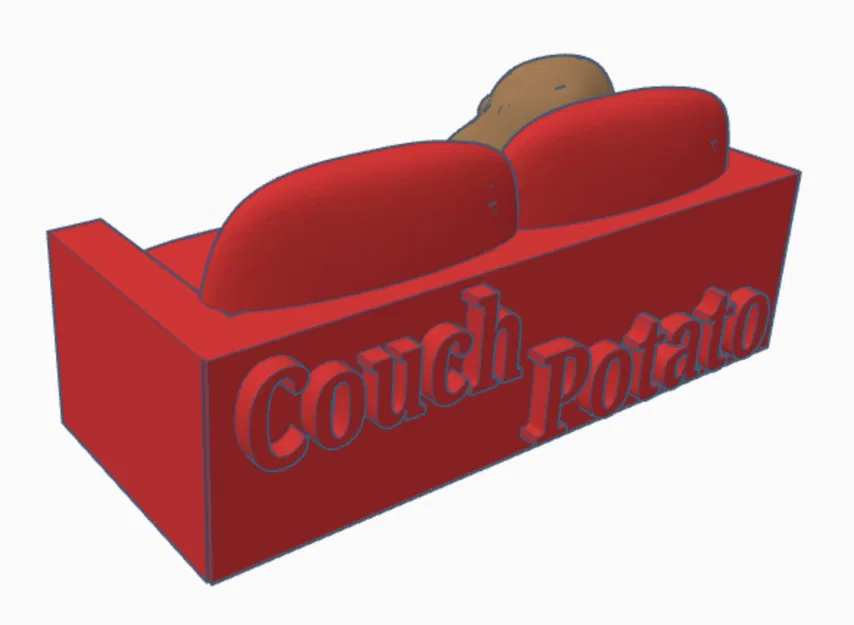 Mô hình 3D Couch Potato trang trí bàn làm việc cực đáng yêu - Image 3