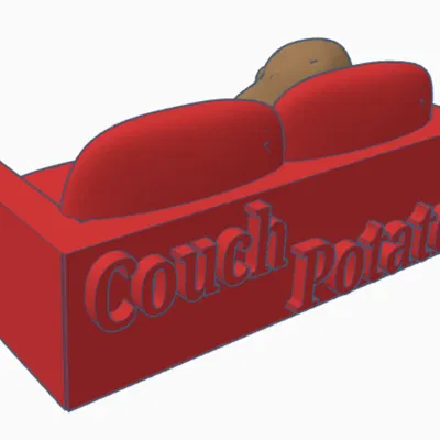 Mô hình 3D Couch Potato trang trí bàn làm việc cực đáng yêu