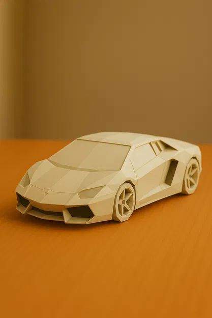 Mô hình siêu xe Low Poly Lamborghini - Đồ trang trí in 3D độc đáo - Image 1