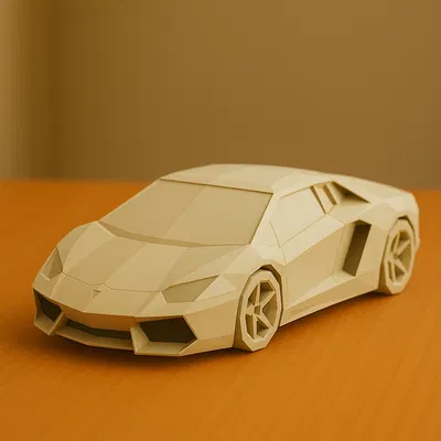 Mô hình siêu xe Low Poly Lamborghini - Đồ trang trí in 3D độc đáo